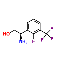 (2R)-2-Amino-2-[2-fluoro-3-(trifluoromethyl)phenyl]ethanol结构式