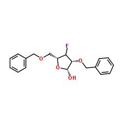 (3ξ)-2,5-Di-O-benzyl-3-deoxy-3-fluoro-β-D-threo-pentofuranose Structure