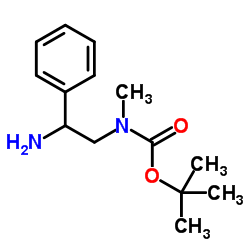 (S)-tert-butyl 2-amino-2-phenylethyl(methyl)carbamate structure