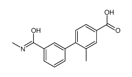 3-methyl-4-[3-(methylcarbamoyl)phenyl]benzoic acid结构式