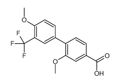 3-methoxy-4-[4-methoxy-3-(trifluoromethyl)phenyl]benzoic acid结构式