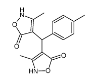 4,4'-(p-tolylmethylene)bis(3-methylisoxazol-5(2H)-one) Structure