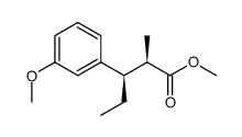 (R,R)-3-(3-methoxy-phenyl)-2-methyl-pentanoic acid methyl ester结构式