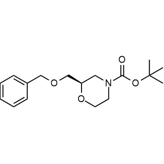 tert-Butyl (R)-2-((benzyloxy)methyl)morpholine-4-carboxylate Structure