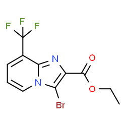 3-溴-8-(三氟甲基)咪唑并[1,2-a]吡啶-2-甲酸乙酯结构式