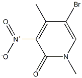 5-溴-1,4-二甲基-3-硝基吡啶-2(1H)-酮结构式