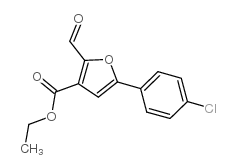 5-(4-氯苯基)-2-甲酰基-3--呋喃乙酯结构式