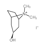 8-Azoniabicyclo[3.2.1]octane,3-hydroxy-8,8-dimethyl-, iodide (1:1), (3-exo)- structure