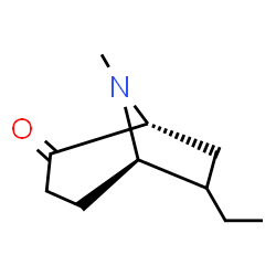 8-Azabicyclo[3.2.1]octan-2-one,6-ethyl-8-methyl-,(1R,5R)-rel-(9CI)结构式