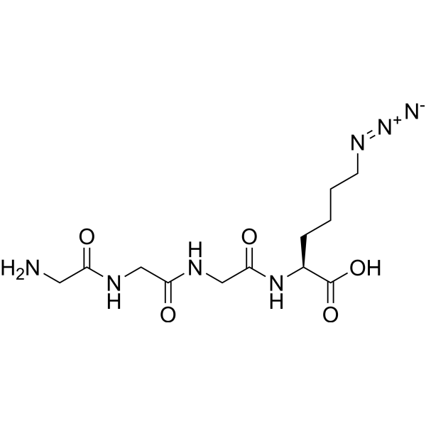 H-(Gly)3-Lys(N3)-OH Structure