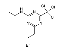 [4-(2-bromo-ethyl)-6-trichloromethyl-[1,3,5]triazin-2-yl]-ethyl-amine结构式