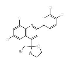 Quinoline,4-[2-(bromomethyl)-1,3-dioxolan-2-yl]-6,8-dichloro-2-(3,4-dichlorophenyl)- picture