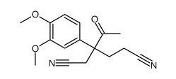 3-acetyl-3-(3,4-dimethoxyphenyl)hexanedinitrile结构式