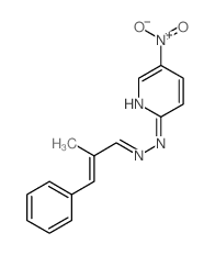 2-Propenal,2-methyl-3-phenyl-, 2-(5-nitro-2-pyridinyl)hydrazone结构式