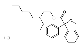 2,2-Diphenyl-2-methoxyacetic acid (2-(N-ethyl-N-pentylamino)ethyl) est er hydrochloride Structure