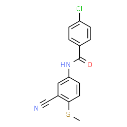 4-CHLORO-N-[3-CYANO-4-(METHYLSULFANYL)PHENYL]BENZENECARBOXAMIDE picture