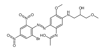 N-[2-[(2-bromo-4,6-dinitrophenyl)azo]-5-[(2-hydroxy-3-methoxypropyl)amino]-4-methoxyphenyl]acetamide结构式