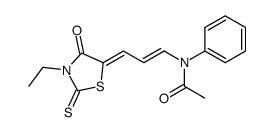 N-[3-(3-ethyl-4-oxo-2-thioxo-thiazolidin-5-ylidene)-propenyl]-N-phenyl-acetamide结构式