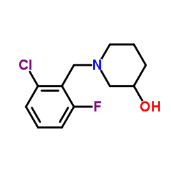 1-(2-Chloro-6-fluorobenzyl)-3-piperidinol结构式