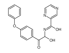 N-[1-hydroxy-2-oxo-2-(4-phenoxyphenyl)ethyl]pyrazine-2-carboxamide Structure