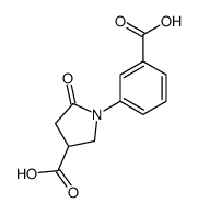 1-(3-Carboxyphenyl)-5-oxo-3-pyrrolidinecarboxylic acid结构式