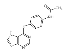 Acetamide,N-[4-(9H-purin-6-ylthio)phenyl]-结构式