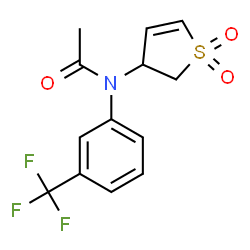 N-(1,1-dioxido-2,3-dihydrothiophen-3-yl)-N-(3-(trifluoromethyl)phenyl)acetamide结构式