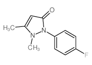 3H-Pyrazol-3-one,2-(4-fluorophenyl)-1,2-dihydro-1,5-dimethyl-结构式