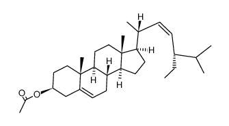 (22Z)-Stigmasta-5,22-diene-3β-ol acetate structure