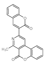 5H-[1]Benzopyrano[3,4-c]pyridin-5-one, 4-methyl-2-(2-oxo-2H-1-benzopyran-3-yl)- Structure