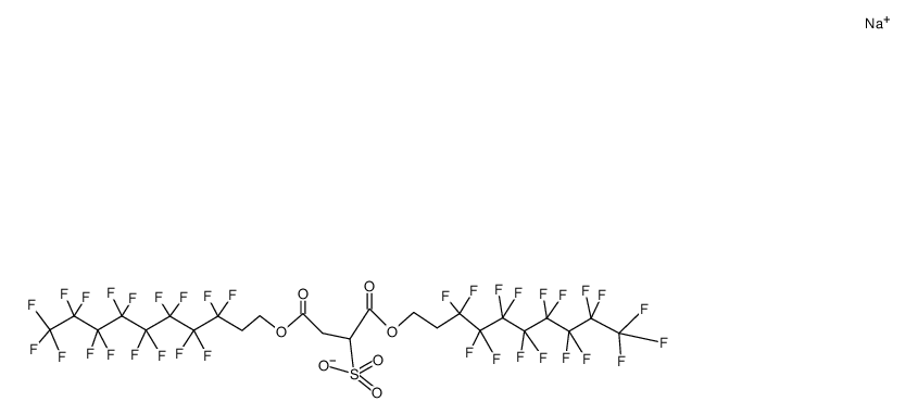 sodium 1,4-bis-[(1H,1H,2H,2H-perfluorodecyl)oxy]-1,4-dioxobutane-2-sulfonate Structure