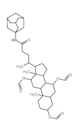 Cholan-24-amide,3,7,12-tris(formyloxy)-N-tricyclo[3.3.1.13,7]dec-1-yl-, (3a,5b,7a,12a)- (9CI) Structure