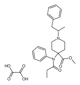 1-(1-Methyl-2-phenylethyl)-4-(N-propionylanilino)piperidin-4-carbonsaeure-methylester-oxalat结构式