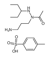 Acetic acid N-(3-amino-propyl)-N'-(1-ethyl-propyl)-hydrazide; compound with toluene-4-sulfonic acid结构式