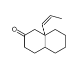 (4aS,8aS)-8a-prop-1-enyl-1,3,4,4a,5,6,7,8-octahydronaphthalen-2-one结构式