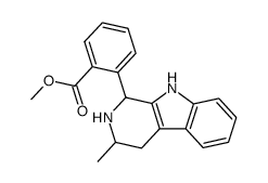 2-(3-methyl-2,3,4,9-tetrahydro-1H-β-carbolin-1-yl)-benzoic acid methyl ester结构式