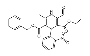 benzyl 2-methyl-4-(2-nitrophenyl)-5-ethoxycarbonyl-6-formyl-1,4-dihydropyridine-3-carboxylate Structure