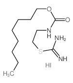 octyl N-(2-carbamimidoylsulfanylethyl)carbamate结构式