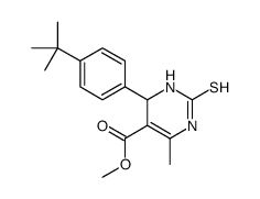 methyl 4-(4-tert-butylphenyl)-6-methyl-2-sulfanylidene-3,4-dihydro-1H-pyrimidine-5-carboxylate结构式