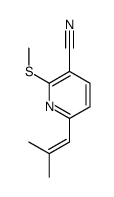 6-(2-methylprop-1-enyl)-2-methylsulfanylpyridine-3-carbonitrile结构式