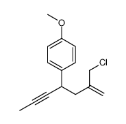 1-[2-(chloromethyl)hept-1-en-5-yn-4-yl]-4-methoxybenzene Structure