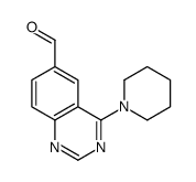 4-(哌啶-1-基)喹唑啉-6-甲醛结构式