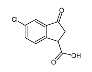 6-CHLORO-2,3-DIHYDRO-3-OXO-1H-INDENE-1-CARBOXYLIC ACID structure