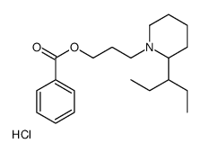 3-(2-pentan-3-ylpiperidin-1-ium-1-yl)propyl benzoate,chloride Structure