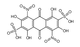 1,3,5,7-tetrahydroxy-4,8-dinitro-9,10-dioxo-9,10-dihydro-anthracene-2,6-disulfonic acid结构式