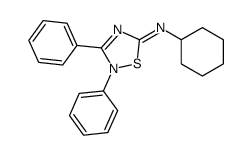 N-cyclohexyl-2,3-diphenyl-1,2,4-thiadiazol-5-imine结构式