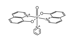 bis(8-quinolinato)oxovanadium(IV)(pyridine)结构式