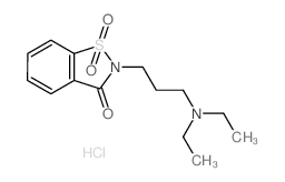 1,2-Benzisothiazol-3(2H)-one,2-[3-(diethylamino)propyl]-, 1,1-dioxide, hydrochloride (1:1)结构式