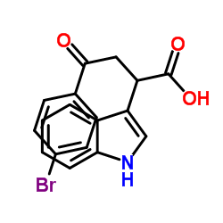 4-(4-bromophenyl)-2-indol-3-yl-4-oxobutanoic acid Structure