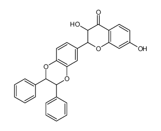 3,7-dihydroxy-2-((2,3-diphenyl)-1,4-benzdioxan-6-yl)chroman-4-one Structure